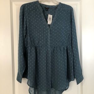 Blue Chiffon Babydoll Tunic